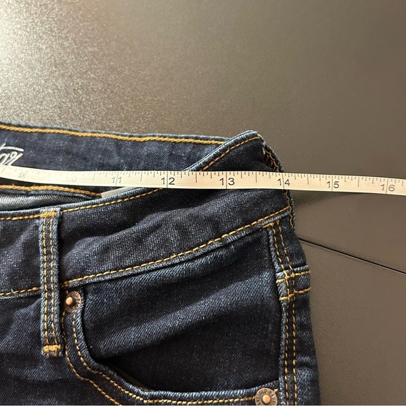 Old Navy Rockstar Skinny Blue Jeans Denim Zippered Ankle Size 6 - Picture 7 of 8